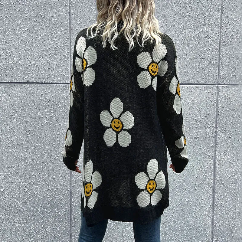 Floral Button Down Longline Cardigan sold by Charming Charlie product image thumbnail 2