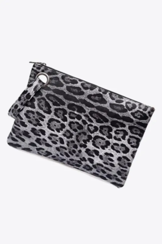 Leopard PU Leather Clutch sold by Charming Charlie