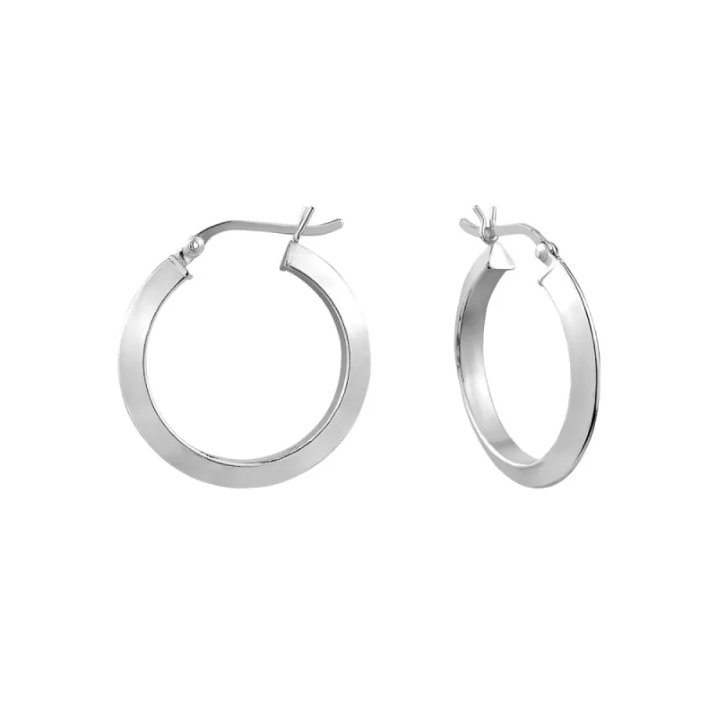 Sterling Silver Knife Edge Hoops sold by Charming Charlie