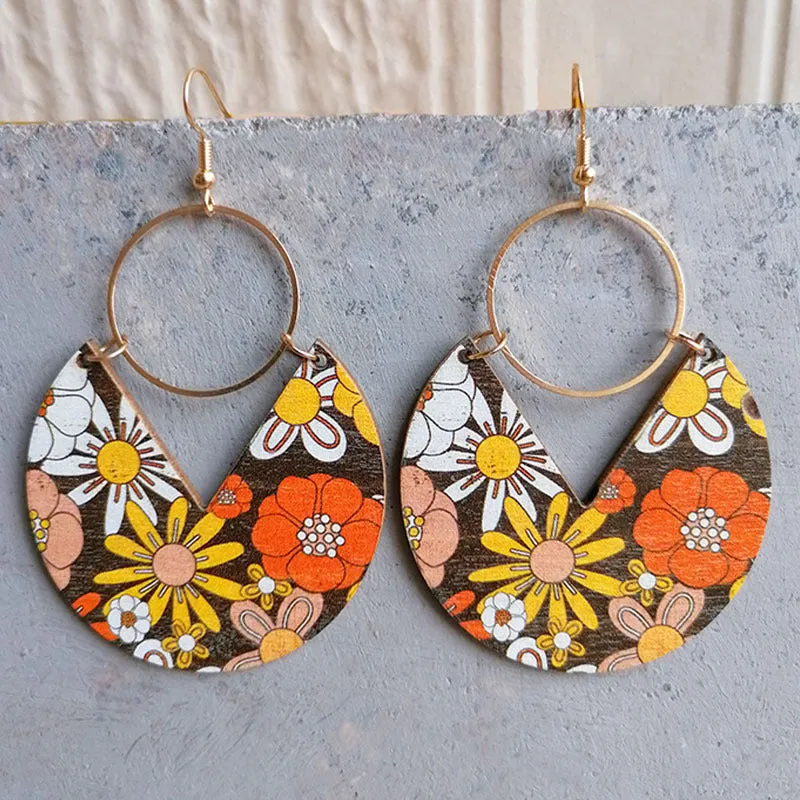 Ms.Pac-Man Shape Wooden Dangle Earrings sold by Charming Charlie product image thumbnail 3