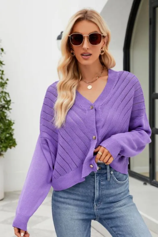 V-Neck Button Down Cardigan sold by Charming Charlie