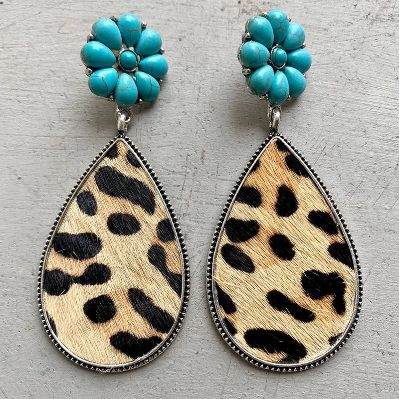 Turquoise Flower Teardrop Earrings sold by Charming Charlie product image thumbnail 5