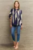 Tie Neck Printed Slit Sleeve Blouse sold by Charming Charlie