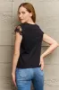 Lace Trim Cap Sleeve Blouse sold by Charming Charlie