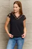 Lace Trim Cap Sleeve Blouse sold by Charming Charlie