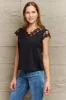 Lace Trim Cap Sleeve Blouse sold by Charming Charlie