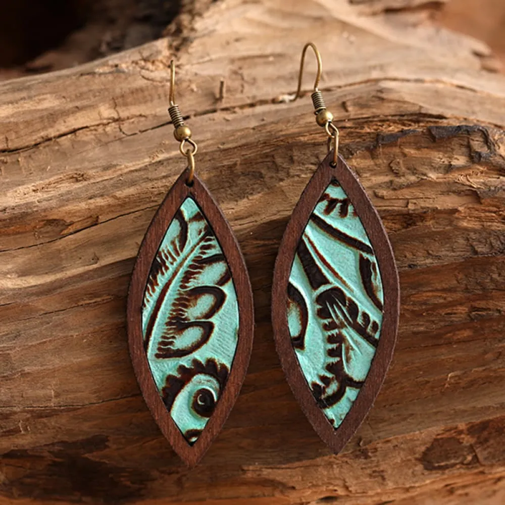 Geometrical Shape Wooden Dangle Earrings sold by Charming Charlie product image thumbnail 2