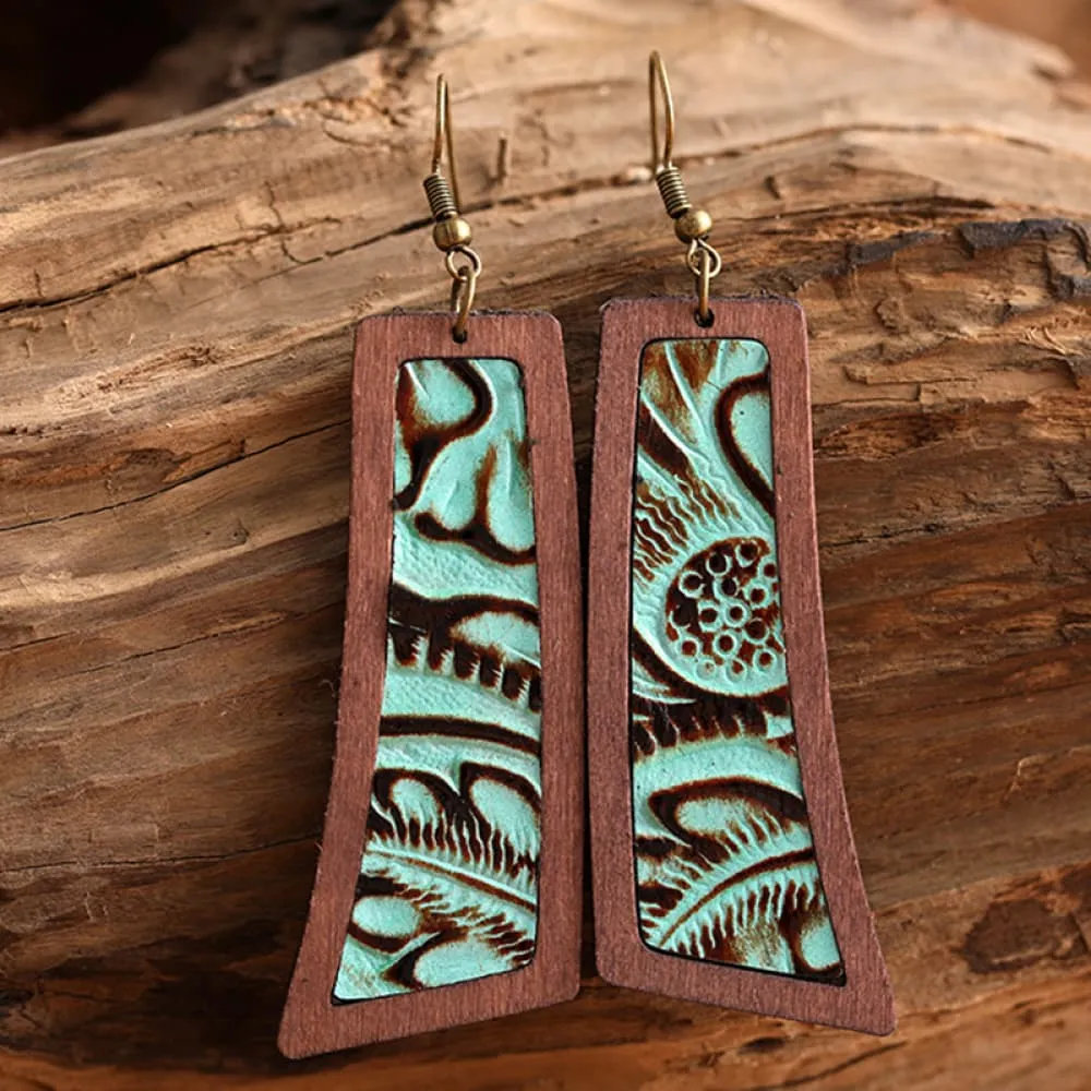 Geometrical Shape Wooden Dangle Earrings sold by Charming Charlie product image thumbnail 3