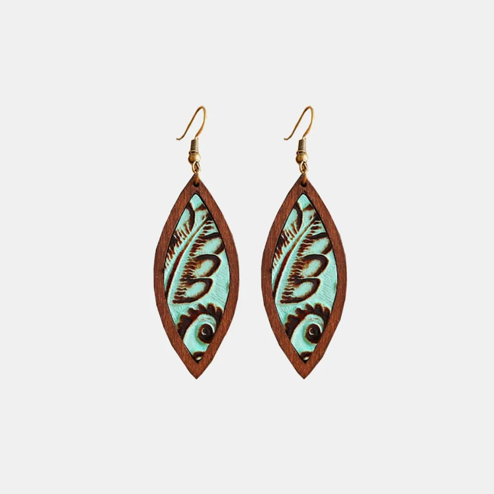 Geometrical Shape Wooden Dangle Earrings sold by Charming Charlie