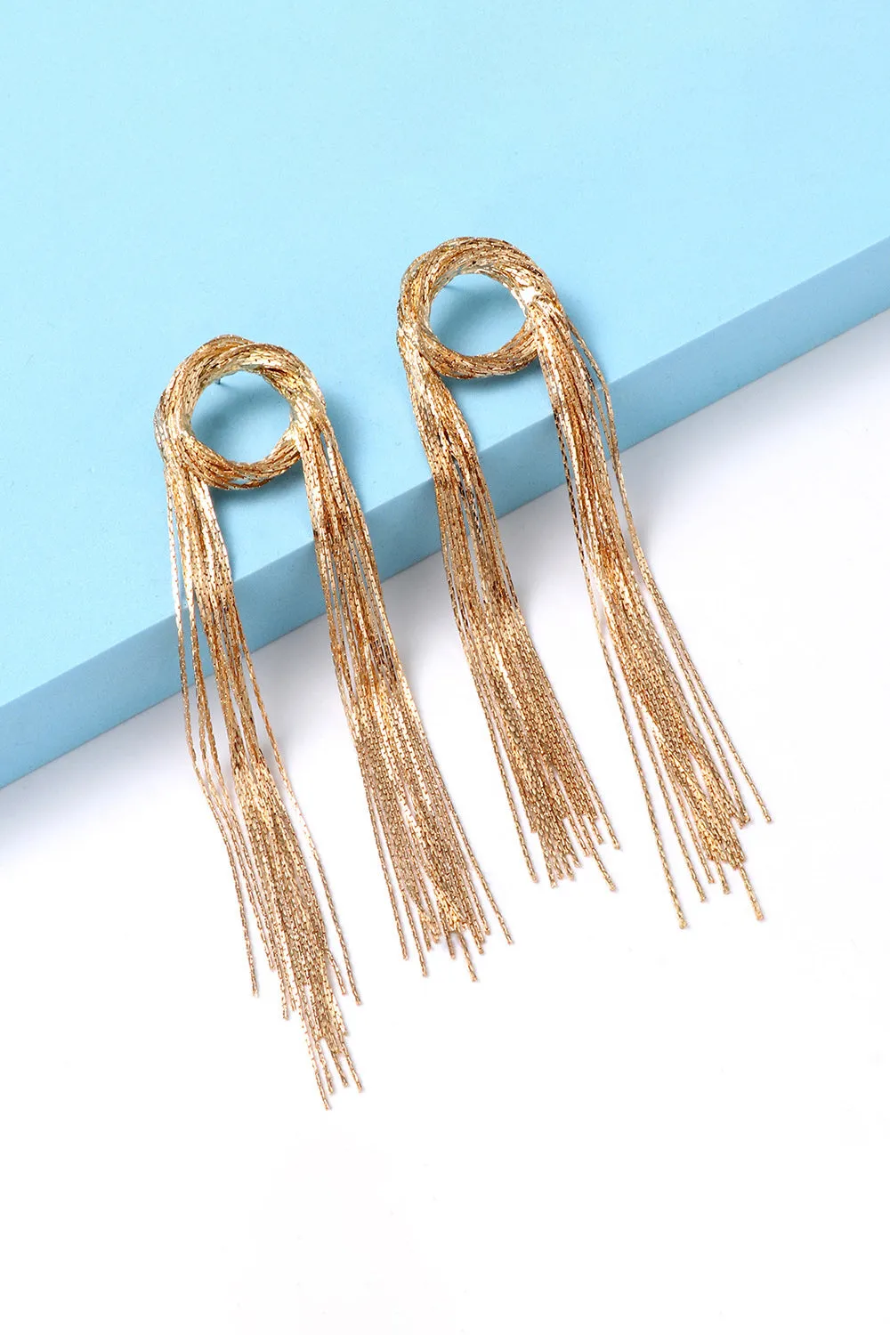 Round Shape Fringed Copper Earrings sold by Charming Charlie product image thumbnail 5