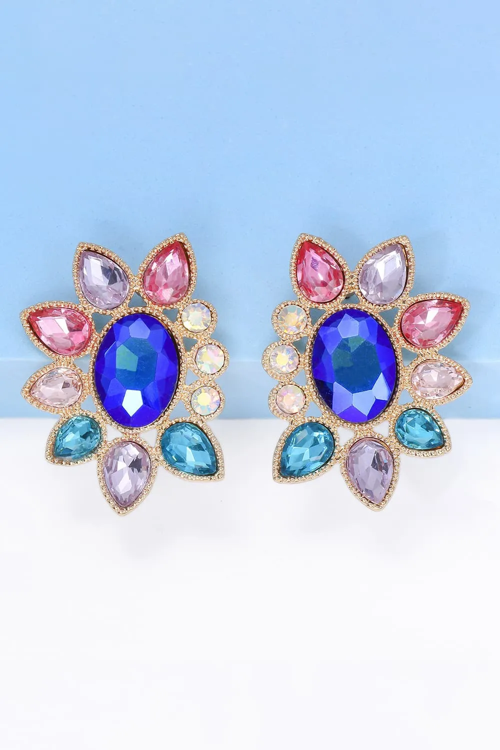 Geometrical Shape Glass Stone Dangle Earrings sold by Charming Charlie product image thumbnail 2