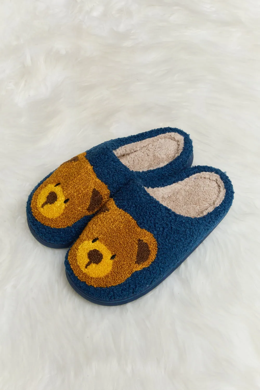 Melody Teddy Bear Print Plush Slide Slippers sold by Charming Charlie product image thumbnail 5