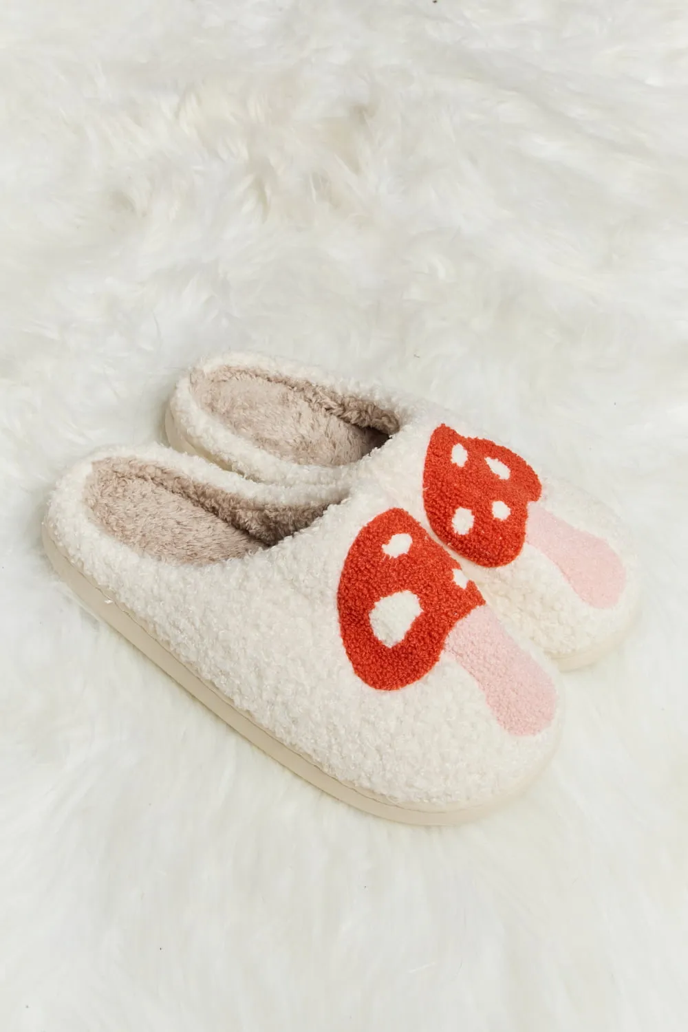 Melody Mushroom Print Plush Slide Slippers sold by Charming Charlie product image thumbnail 5