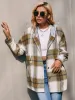 Plaid Dropped Shoulder Hooded Jacket sold by Charming Charlie