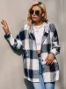 Plaid Dropped Shoulder Hooded Jacket sold by Charming Charlie