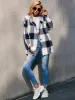 Plaid Dropped Shoulder Hooded Jacket sold by Charming Charlie