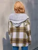 Plaid Dropped Shoulder Hooded Jacket sold by Charming Charlie