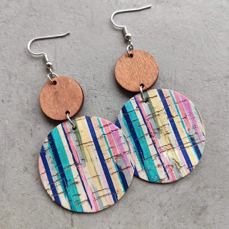 Round Shape Wooden Dangle Earrings sold by Charming Charlie product image thumbnail 4