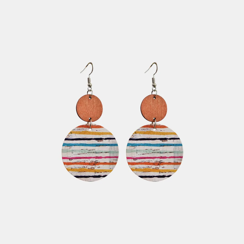 Round Shape Wooden Dangle Earrings sold by Charming Charlie
