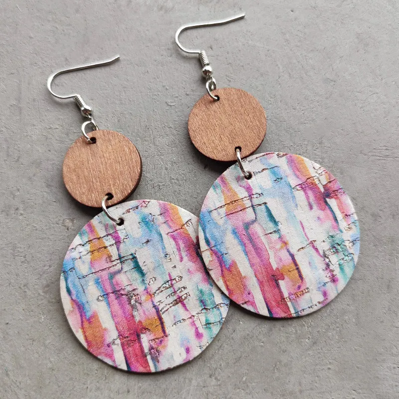 Round Shape Wooden Dangle Earrings sold by Charming Charlie product image thumbnail 5