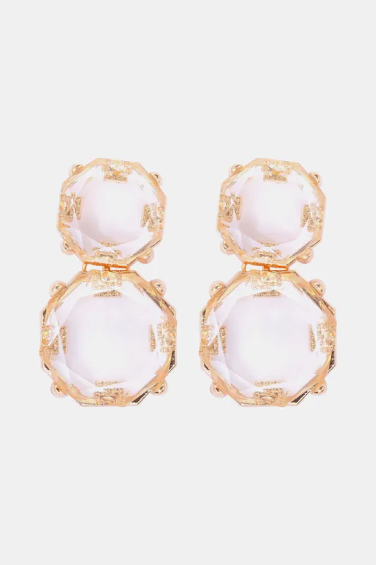 Geometrical Shape Zinc Alloy Frame Dangle Earrings sold by Charming Charlie