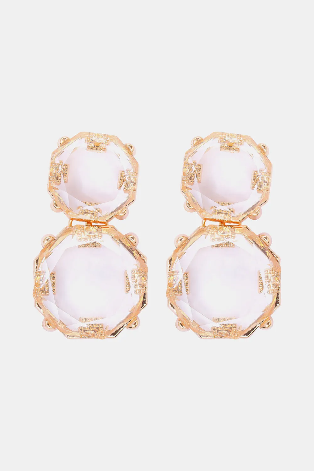 Geometrical Shape Zinc Alloy Frame Dangle Earrings sold by Charming Charlie