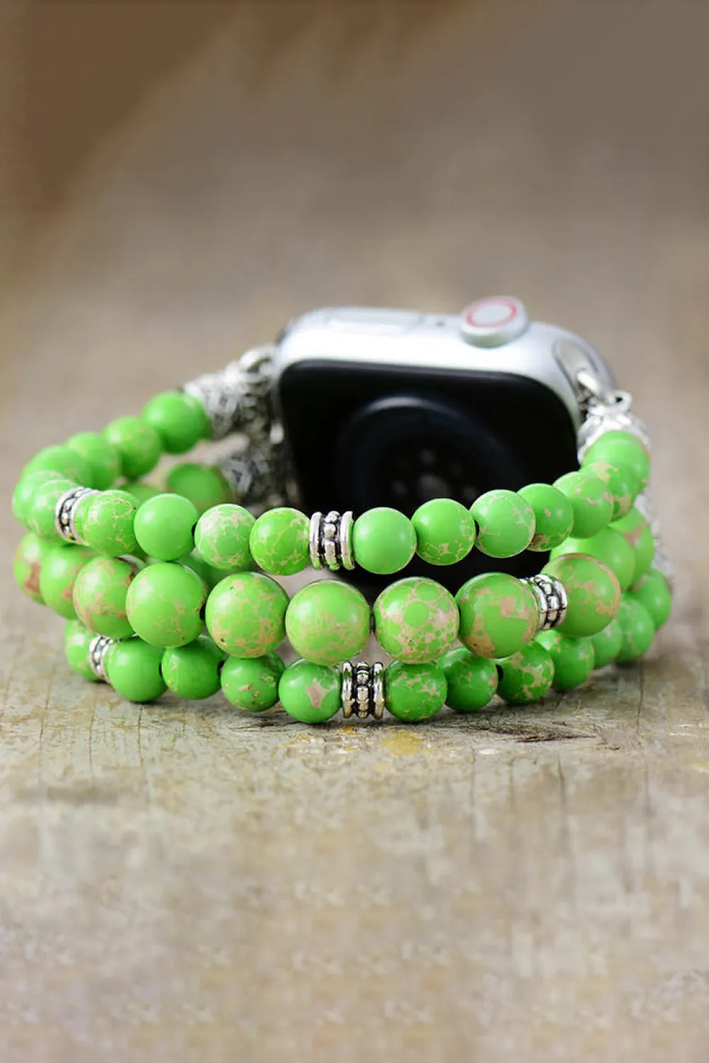 Synthetic Imperial Jasper Beaded Watchband Bracelet sold by Charming Charlie product image thumbnail 3