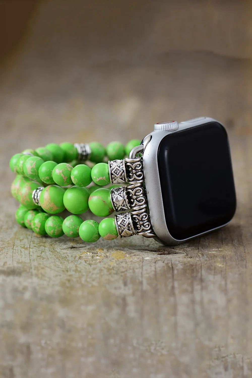 Synthetic Imperial Jasper Beaded Watchband Bracelet sold by Charming Charlie product image thumbnail 4