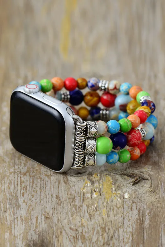 Synthetic Imperial Jasper Beaded Watchband Bracelet sold by Charming Charlie