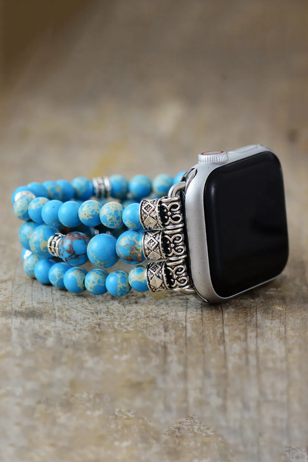Synthetic Imperial Jasper Beaded Watchband Bracelet sold by Charming Charlie product image thumbnail 5