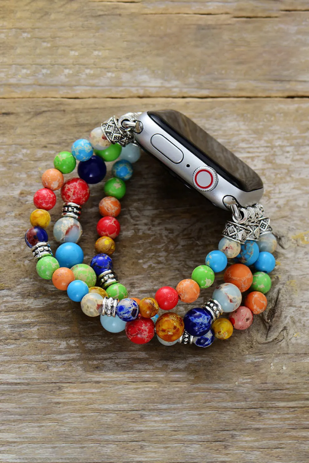 Synthetic Imperial Jasper Beaded Watchband Bracelet sold by Charming Charlie product image thumbnail 2