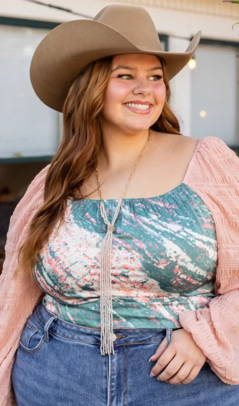 CHAMPAGNE POPPING LIGHT PINK CRYSTAL TASSEL ON A GOLD LINKED CHAIN NECKLACE sold by Charming Charlie