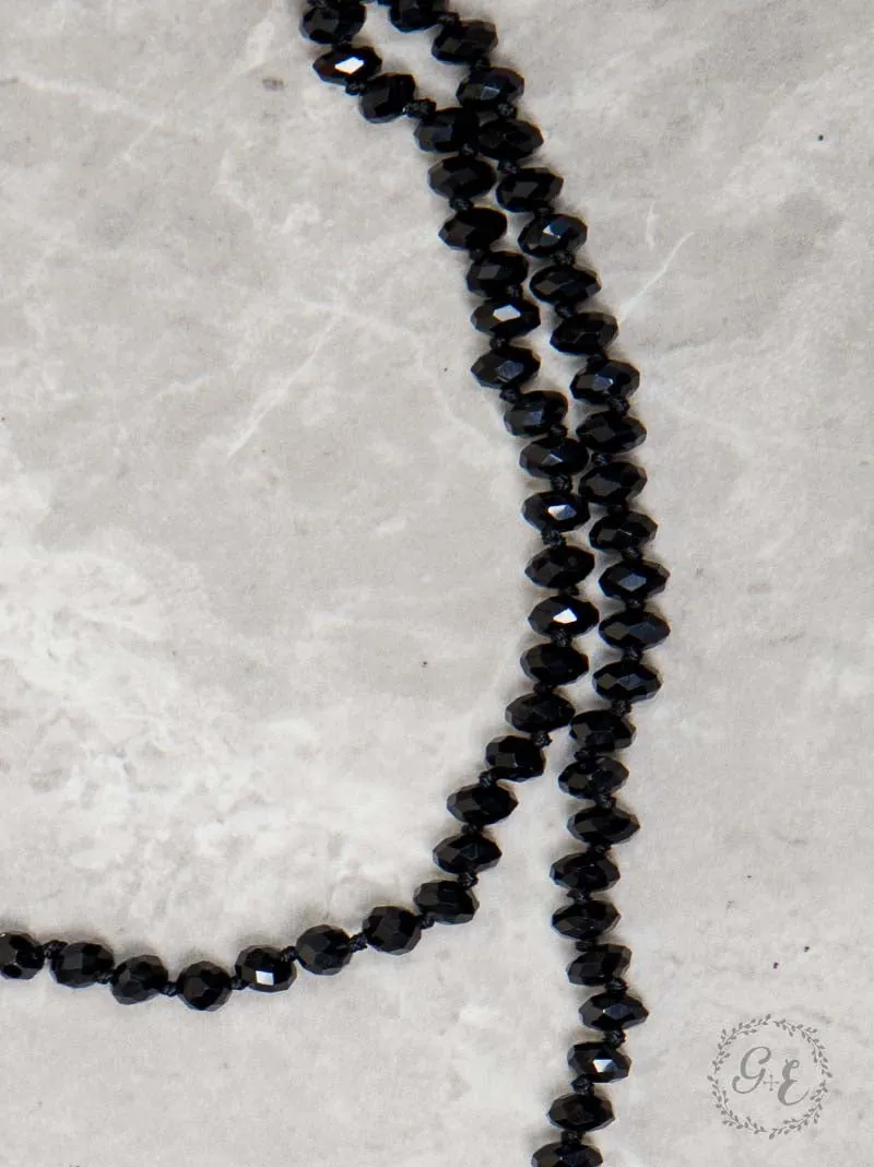 The Essential 60" Double Wrap Beaded Necklace, Black 8mm sold by Charming Charlie product image thumbnail 3