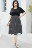 Round Neck Short Sleeve Printed Dress sold by Charming Charlie