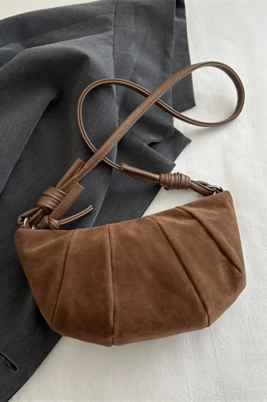 Suede Croissant Shape Shoulder Bag sold by Charming Charlie