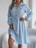 Collared Neck Long Sleeve Dress with Pockets sold by Charming Charlie