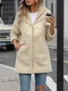 Fuzzy Zip Up Long Sleeve Hooded Jacket sold by Charming Charlie