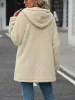 Fuzzy Zip Up Long Sleeve Hooded Jacket sold by Charming Charlie