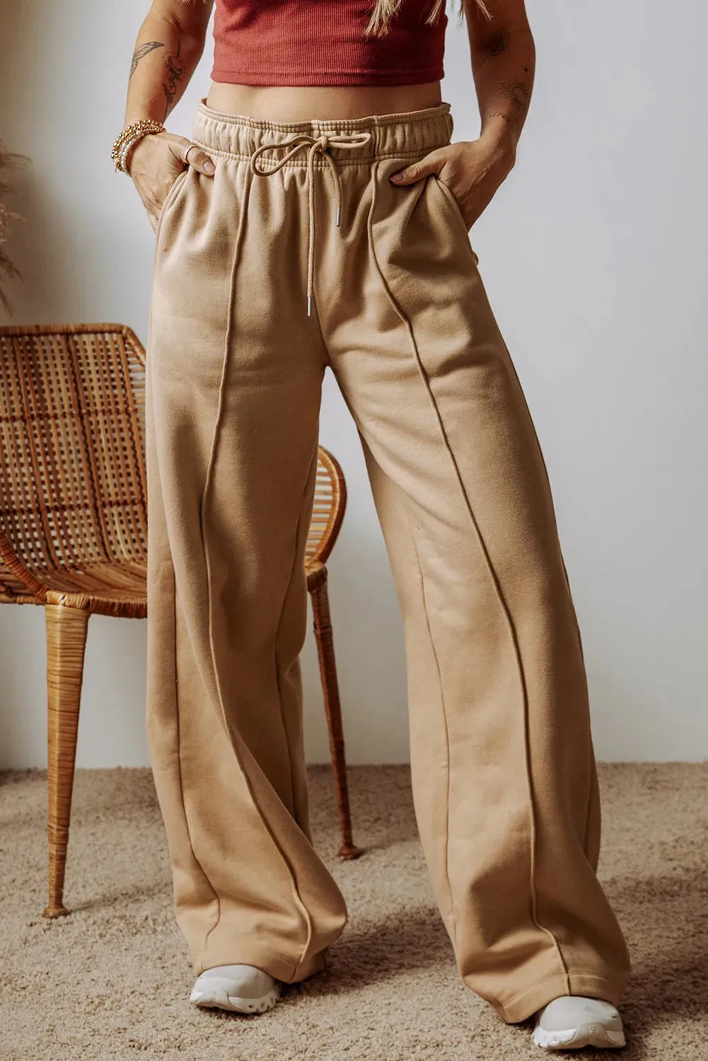 Drawstring Wide Leg Pants with Pockets sold by Charming Charlie product image thumbnail 2