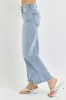 RISEN Full Size Tummy Control High Rise Crop Wide Leg Jeans sold by Charming Charlie
