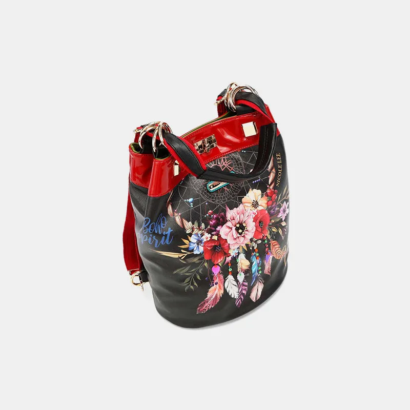 Nicole Lee USA Multifunctional Bucket Bag Backpack sold by Charming Charlie product image thumbnail 4