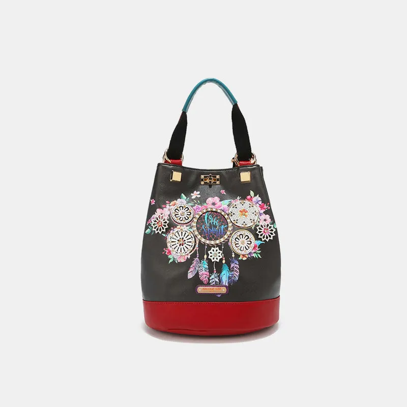 Nicole Lee USA Multifunctional Bucket Bag Backpack sold by Charming Charlie