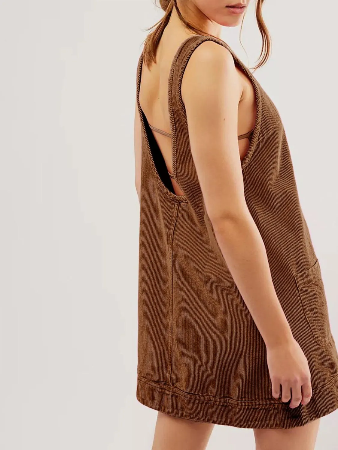 Mandy Round Neck Wide Strap Mini Dress with Pockets sold by Charming Charlie product image thumbnail 2