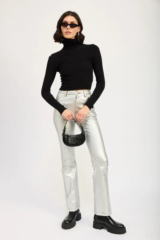 TURTLE NECK LONG SLEEVE TOP sold by Charming Charlie product image thumbnail 5