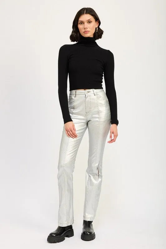 TURTLE NECK LONG SLEEVE TOP sold by Charming Charlie product image thumbnail 3