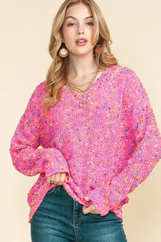 Mixed Color Chunky Knit Sweater sold by Charming Charlie