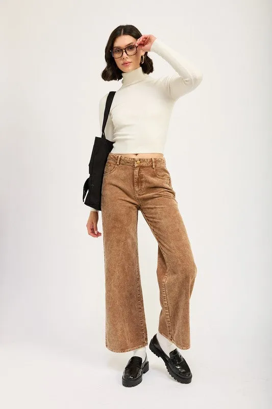 DISTRASSED CORDUROY PANTS sold by Charming Charlie