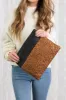 Leopard Gold Ring Vegan Leather Clutch sold by Charming Charlie