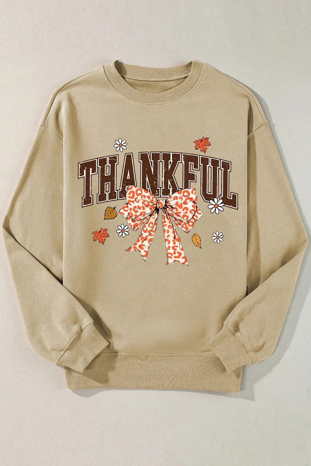 THANKFUL Bow Round Neck Long Sleeve Sweatshirt sold by Charming Charlie product image thumbnail 5