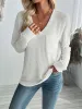 Double Take Pocketed Textured V-Neck Long Sleeve T-Shirt sold by Charming Charlie